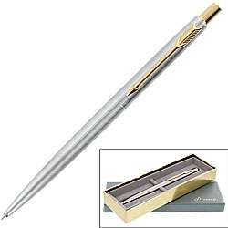 Parker Classic Stainless Steel Gold Trim Ballpoint Pen  Overstock