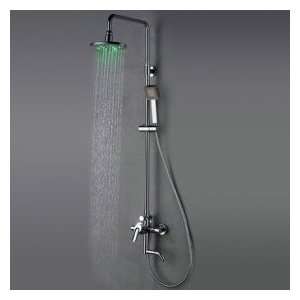  LED Tub Shower Faucet with 8 inch Shower Head + Hand 