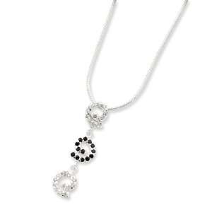  Sterling Silver Cz & Sapphire Necklace Jewelry