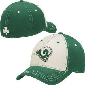  Reebok St. Louis Rams 2010 St. Patricks Flex Fit Hat Size 