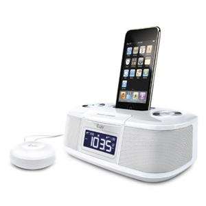  iLuv White Dual Alarm Clock with Bed Shaker for your iPod 
