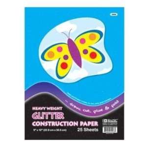   Ct. 9 X 12 Glitter Construction Paper Case Pack 48: Office Products