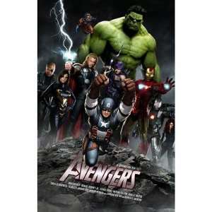 The Avengers Group Marvel Movie Poster   11x17 