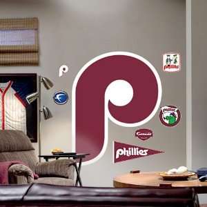   Phillies Team Logo Fathead Wall Sticker: Sports & Outdoors