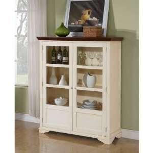    Server in Distressed Antique White and Walnut: Home & Kitchen