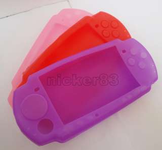 Color soft Silicone Case Skin Case Cover For Slim PSP 2000 3000  