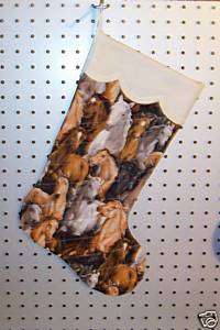 NEW Handmade Quilted Christmas Stocking HORSES  