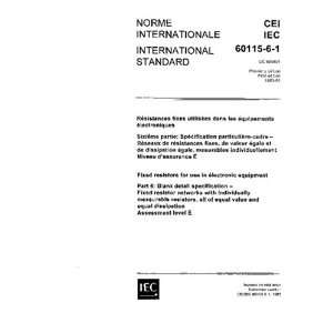 IEC 60115 6 1 Ed. 1.0 b1983, Fixed resistors for use in electronic 