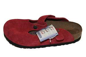 Birkenstock Clogs Womens Boston Soft Footbed Suede Leather Clogs NWOB 
