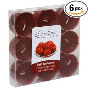  Carolina Scented Tealight Candles, Fresh Baked Apples, 9 