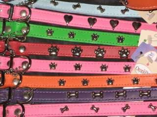 OMNIPET Leather Studded Dog Collar NWT Choose SZ/Color  