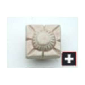 sq knob   square ceramic medallion knob: Home Improvement