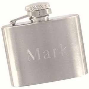 Matte Stainless Steel 2 oz. Flask with Custom Engraving  