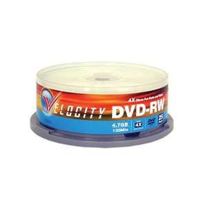  Velocity DVD RW 4X 4.7 GB Discs (25 spindle) Electronics