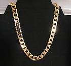 REAL 24K GOLD 10MM CUBAN MENS CUSTOM CHAIN NECKLACE GP