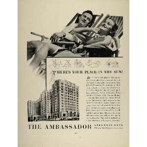  1936 Ad Ambassador Hotel Atlantic City Boardwalk Golf 