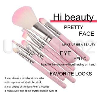 New 7 pcs Pro Makeup Cosmetic Brush Kit Set Tool Eyebow Shadow Powder 
