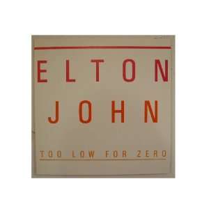  Elton John Poster Too Low For Zero