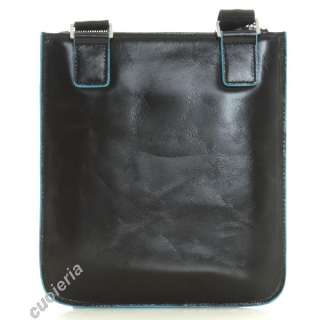 PIQUADRO Shoulder Bag Slim Pouch Organized Genuine Leather Black 