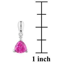 14k White Gold Diamond and Pink Sapphire Earrings  Overstock