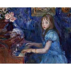   24x36 Inch, painting name Lucie Leon at the Piano, by Morisot Berthe