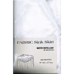   Sink Skirt, Color: White From Carnations Home Fashions: Home & Kitchen