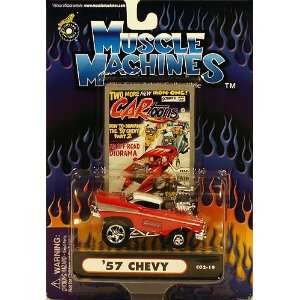  Muscle Machines Red with White Top 57 Chevy C02 19 164 