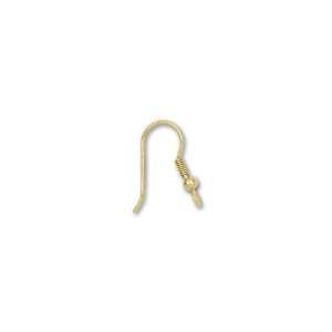  Gold Plated Earwire with Ball and Coil