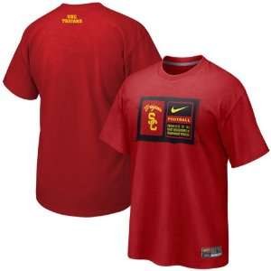  Nike USC Trojans 2011 Team Issue T shirt   Cardinal 