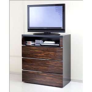  High Gloss Media Chest in Contemporary Style 33B158