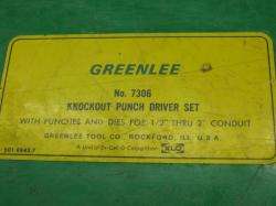 GreenLee Green Lee Knockout Punch Driver Set # 7306 Slug Buster  