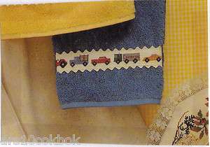   TRUCK BORDER  CROSS STITCH PATTERN FOR TOWELS, BIBS, CLOTHING  