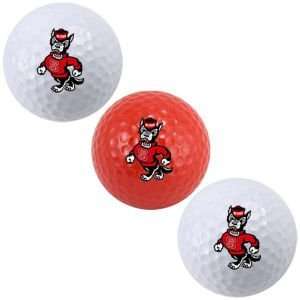  North Carolina State Wolfpack 3pk Golf Ball Set Sports 