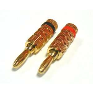  1 PAIR OF High Quality Copper Speaker Banana Plugs 