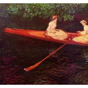  Claude Monet: Boating on the River Epte : Art Reproduction 