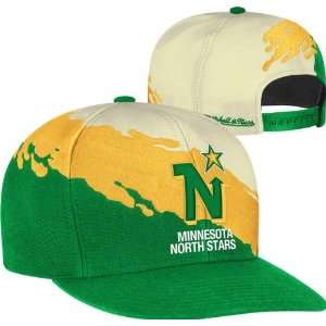  North Stars Mitchell & Ness Cream Vintage Paintbrush Snapback Hat 