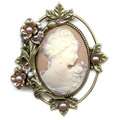 Sterling Silver Cameo Pendant Necklace  