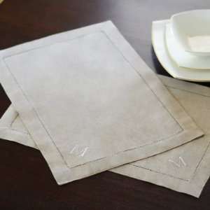  Linen Hemstitch Personalized Placemats