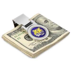  Louisiana State LSU Tigers NCAA Silver Money Clip: Sports 
