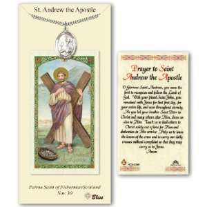  Pewter Patron Saint St Andrew the Apostle Medal Catholic 