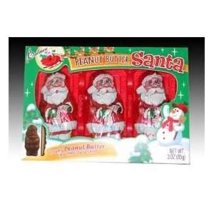 Chocolate Santa Filled With Peanut Butter   Christmas Candy  