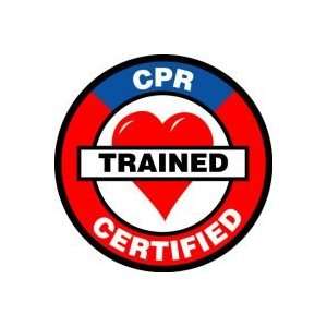  Labels CPR TRAINED CERTIFIED 2 1/4 Adhesive Vinyl
