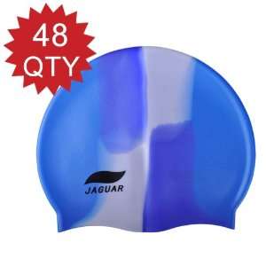   Wholesale Lot, 48 PCS of Multicolor Silicone Swim Caps Sports