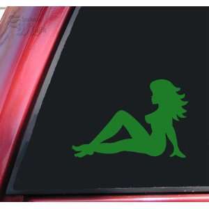 Truckers Mudflap Girl Vinyl Decal Sticker   Green 