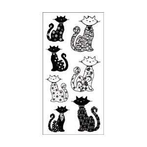   Inkadinkado Clear Pattern Stamps 4X8 Sheet   Cats Cats