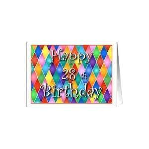  28 Years Old Colorful Birthday Cards Card: Toys & Games