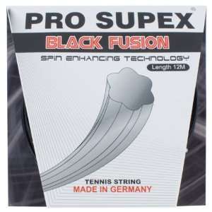  Pro Supex Black Fusion 1.28MM/16G Tennis String Sports 