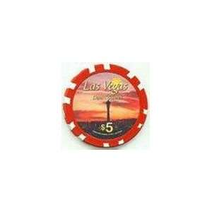  Las Vegas Desert Sunset $5 Poker Chips, Set of 50 Sports 
