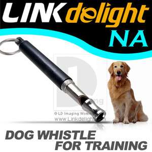 90mm Pet Dog Training Whistle Pitch Black with Key Ring Loop  