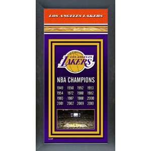 Los Angeles Lakers Framed Team Championship Banner Series:  
